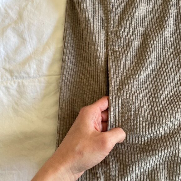 J Jill Corduroy Cardigan Jacket Womens Size M Gray Peplum Collared Button Front - Picture 4 of 11